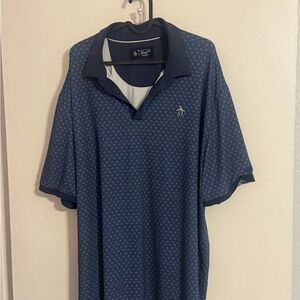 Original Penguin Men's Navy Patterned Polo Shirt